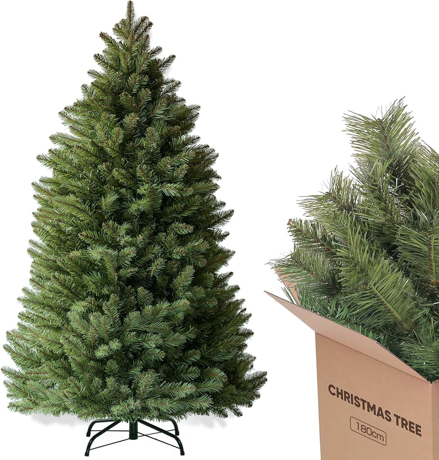 GTPLAYER 6ft Artificial Christmas Tree, Easy Assembly