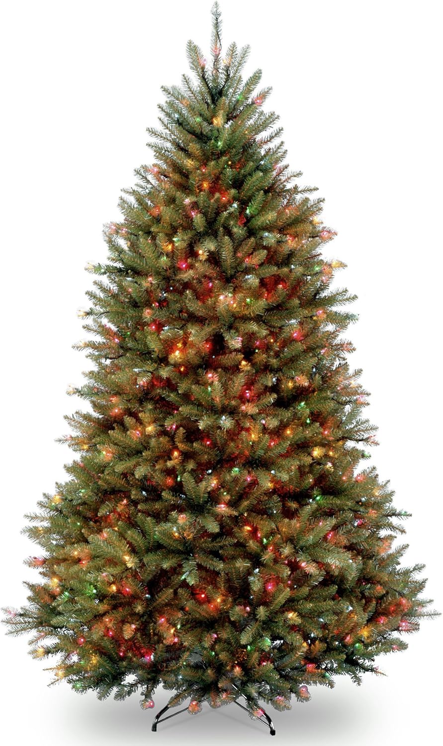 7ft Dunhill Fir Pre-Lit Multicolor Christmas Tree