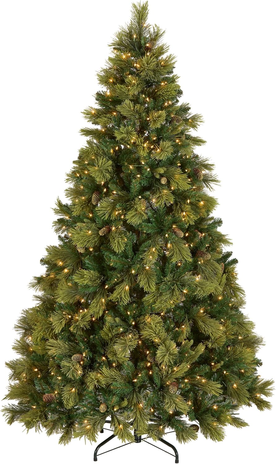 Pre-Lit Carolina Pine Artificial Christmas Tree - Various Sizes