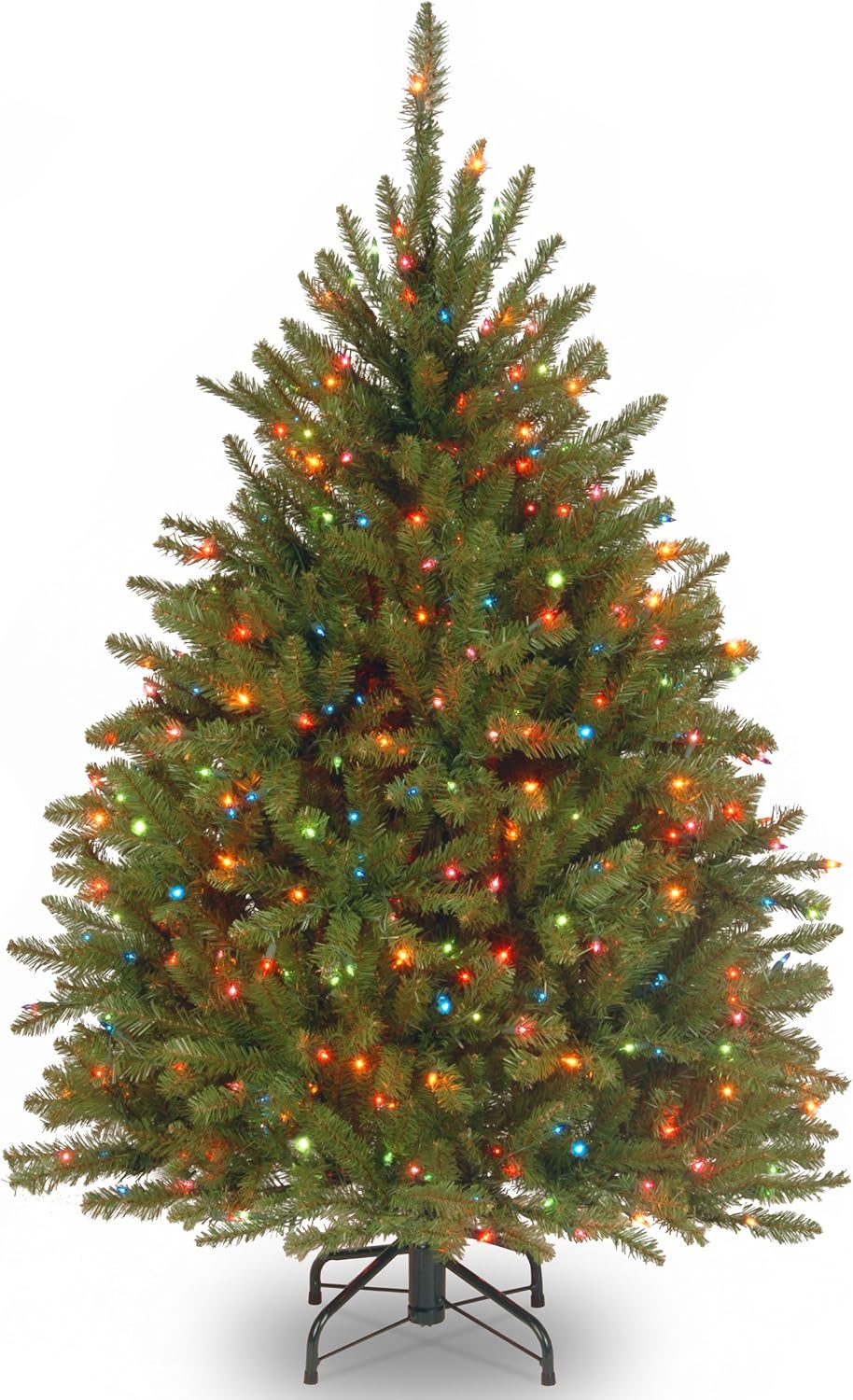 4.5ft Pre-Lit Dunhill Fir Christmas Tree - 450 Multicolor Lights